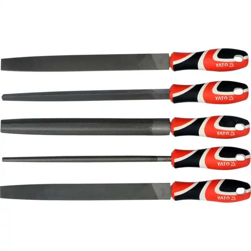 Gecertificeerd Zestaw pilników zbieżnych do metalu Yato YT-6238 250mm płaski / trójkątny / półokrągły / okrągły 5 sztuk