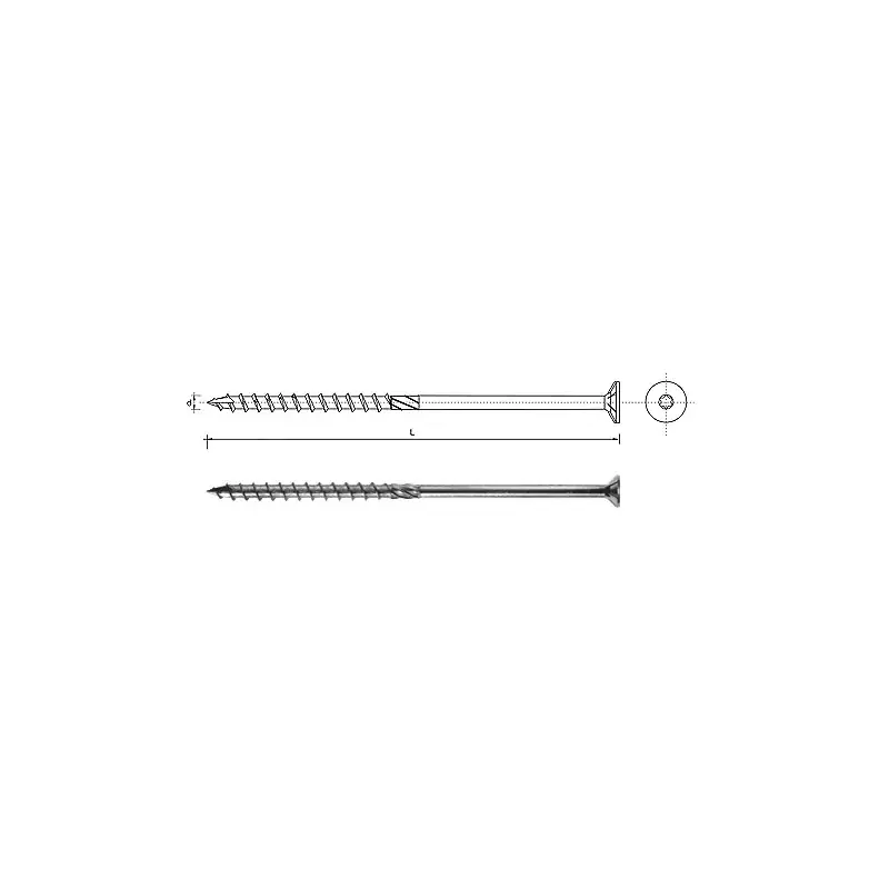 WKRĘT DO DREWNA Z ŁBEM STOŻKOWYM NA TORX 6*120MM T30 Koopje
